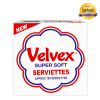 VELVEX WHITE PLAIN SERVIETTES 12X100 SHEETS - Bulkbox Wholesale