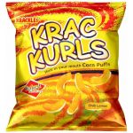 KRAC KURLS CHILLI LEMON CORN PUFFS 48X25G - Bulkbox Wholesale