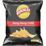 KRACKLES POTATO CRISPS BANG BANG CHILLI 12X125G - Bulkbox Wholesale