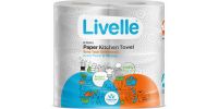 LIVELLE KITCHEN TOWEL TWINS WHITE 10X2S - Bulkbox Wholesale