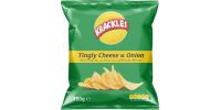 KRACKLES POTATO CRISPS TINGLY CHEESE & ONION 12X125G - Bulkbox Wholesale