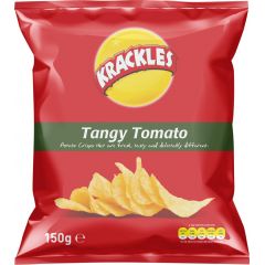 KRACKLES POTATO CRISPS TANGY TOMATO 12X125G - Bulkbox Wholesale