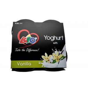 BIO YOGHURT VANILLA 4PACK 3X90ML - Bulkbox Wholesale