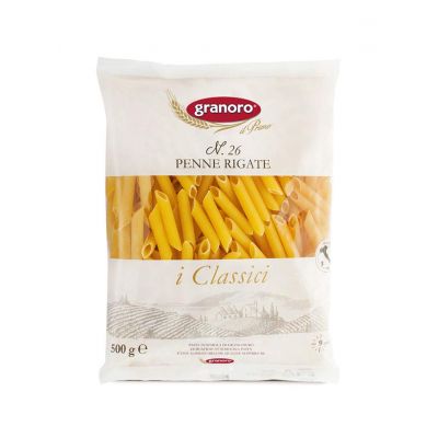 GRANORO PENNE RIGATE PASTA NO.26 6X500G - Bulkbox Wholesale
