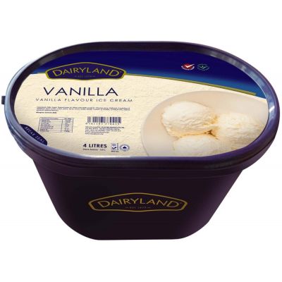DAIRYLAND VANILLA ICE CREAM 1X4L - Bulkbox Wholesale